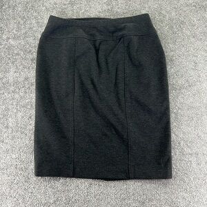 Ellen Tracy Pull On Skirt Straight Gray Womens Size S Above Knee Mini